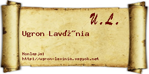 Ugron Lavínia névjegykártya