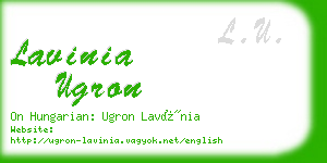 lavinia ugron business card